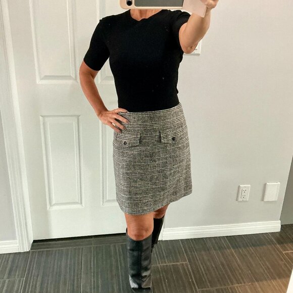 Lili Sidonio By Molly Bracken tweed mini skirt size small - Picture 6 of 10